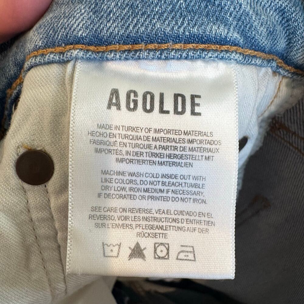 AGOLDE Riley High Rise Straight Crop Jeans Size 28 - Picture 9 of 12